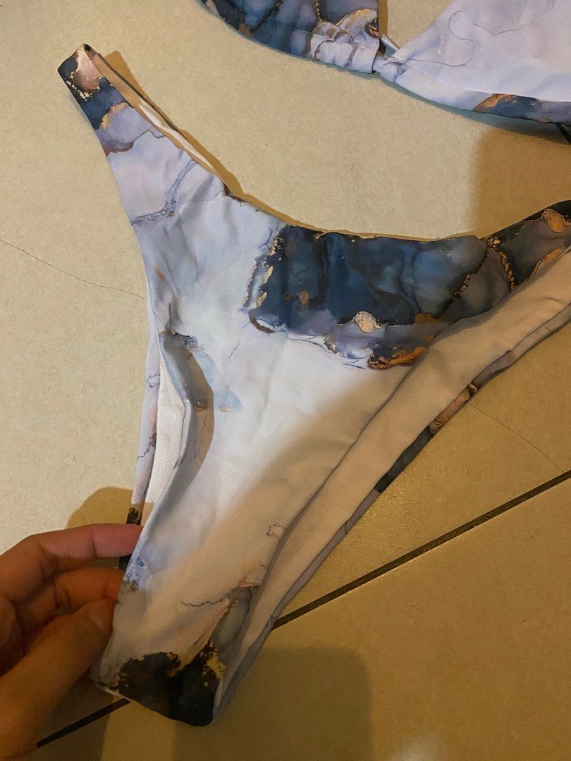 New Shein Marbled Two Piece Bikini On Carousell