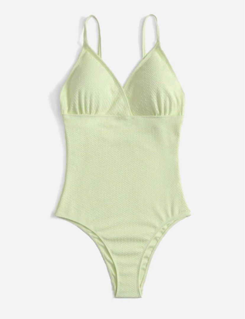 Lime Green One Piece Bikini Women S Fashion Swimwear Bikinis