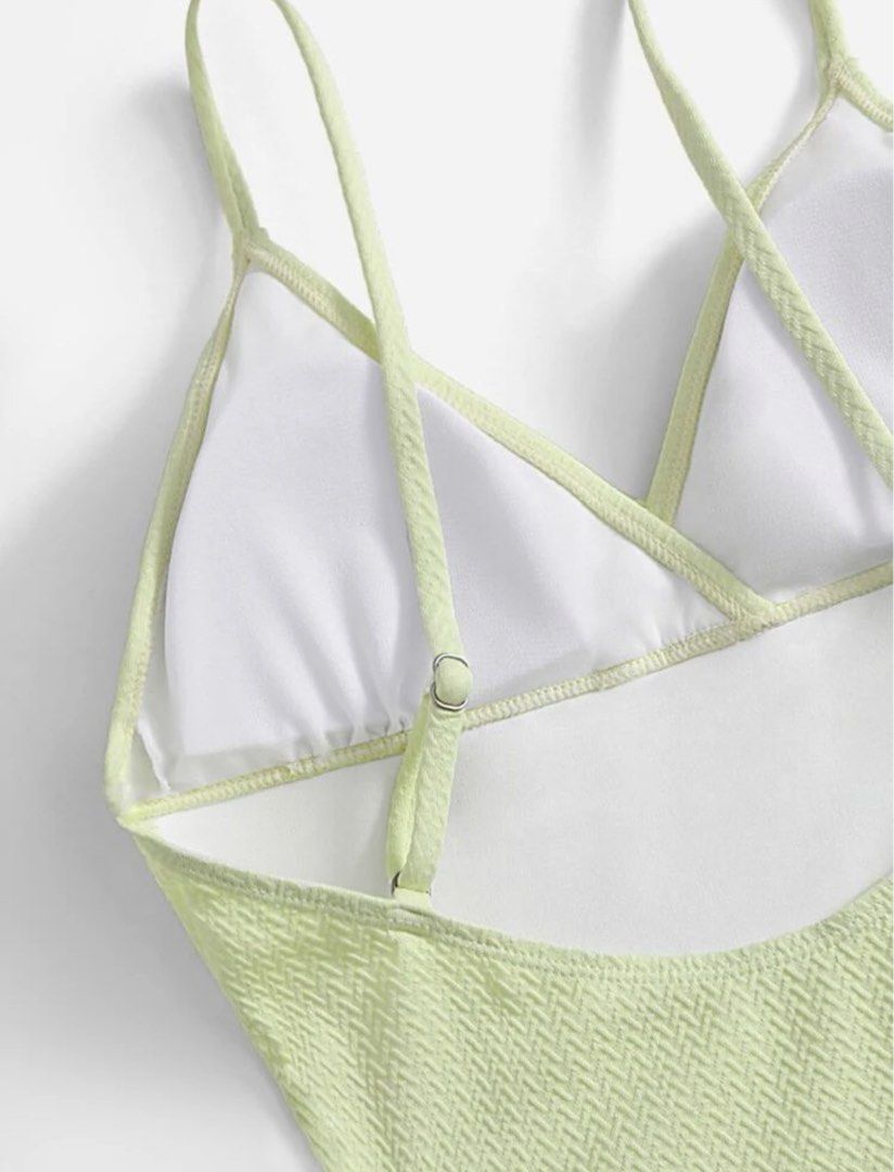 Lime Green One Piece Bikini Women S Fashion Swimwear Bikinis