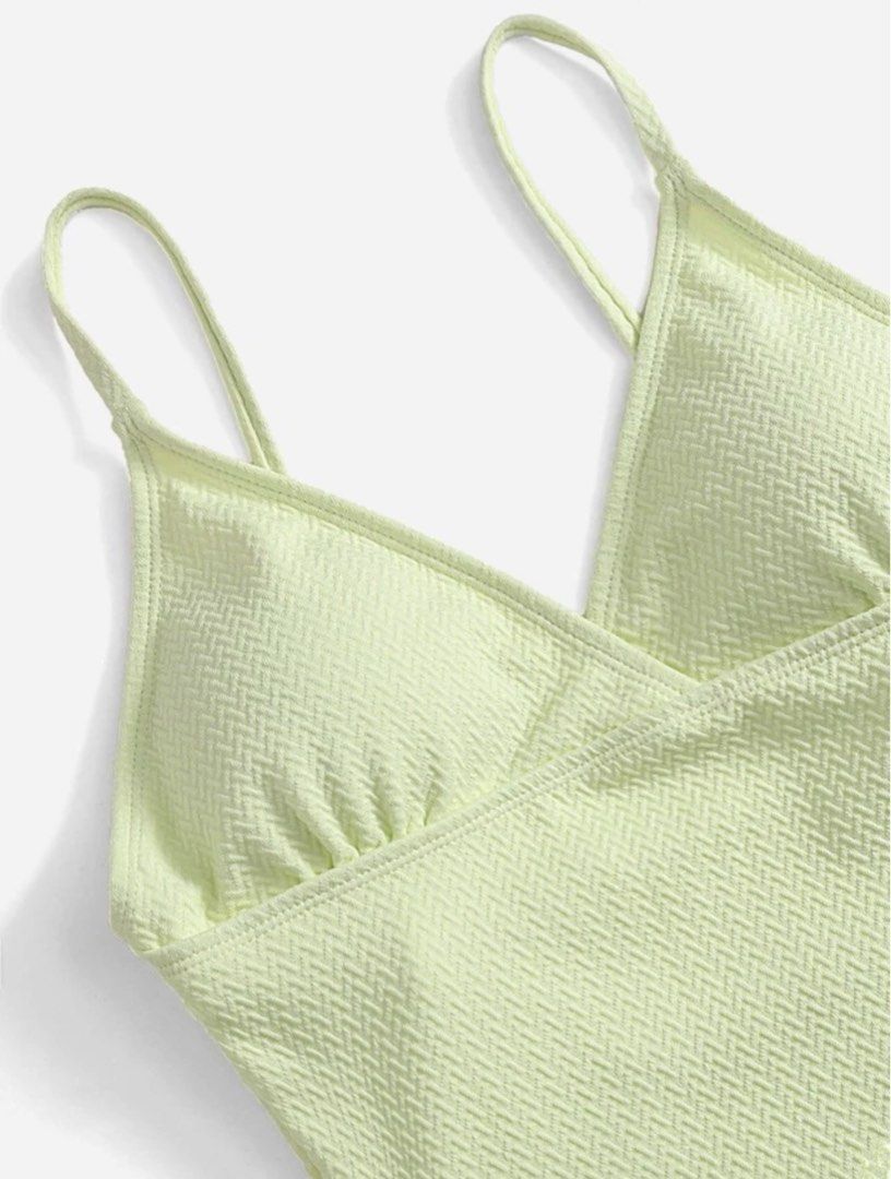Lime Green One Piece Bikini Women S Fashion Swimwear Bikinis