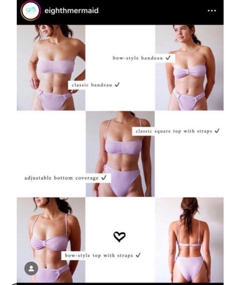 Eighth Mermaid Gisela Multi Way Bikini In Taro On Carousell