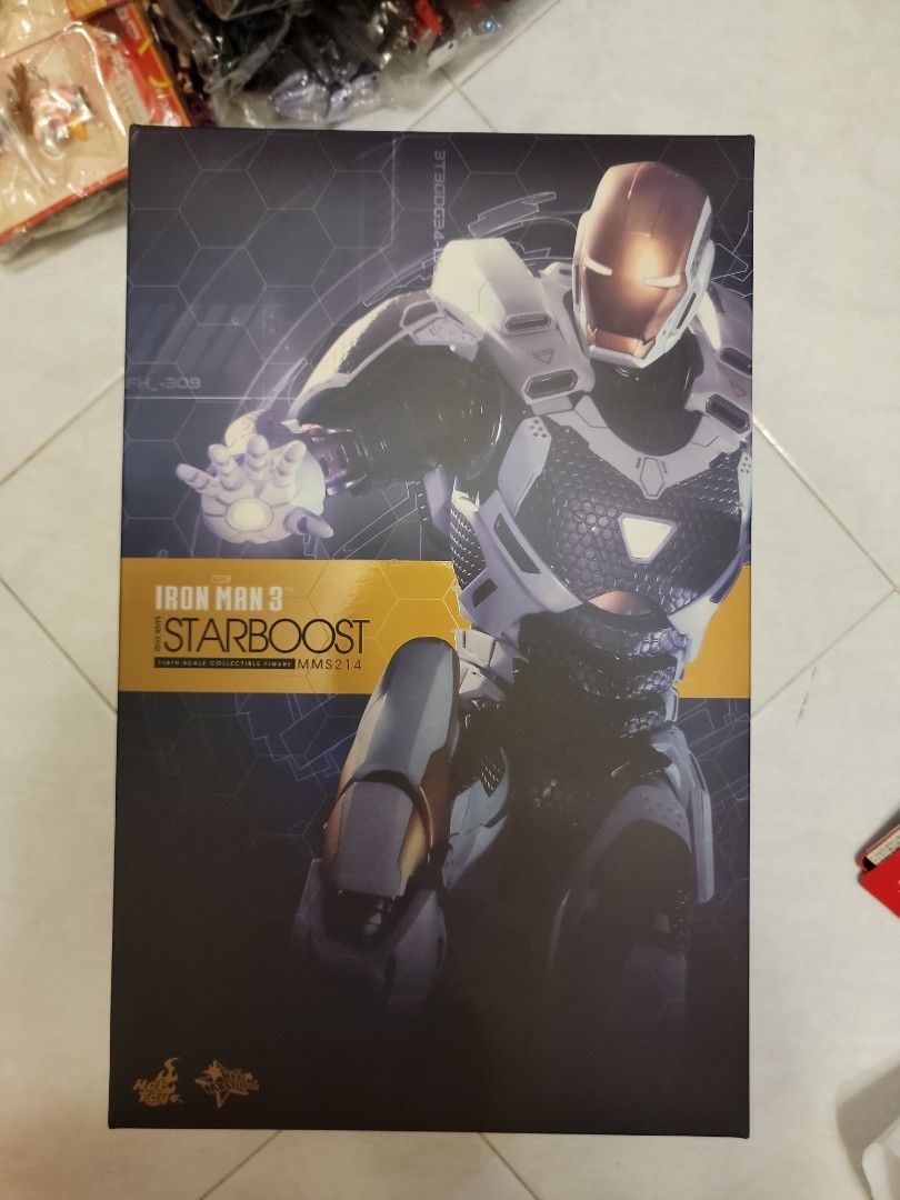 Iron Man系列全新 HOT TOYS MMS214 MARVEL IRON MAN 3 STARBOOST MARK XXXIX 1 6 FIGURE 興趣及遊戲 玩具 遊戲
