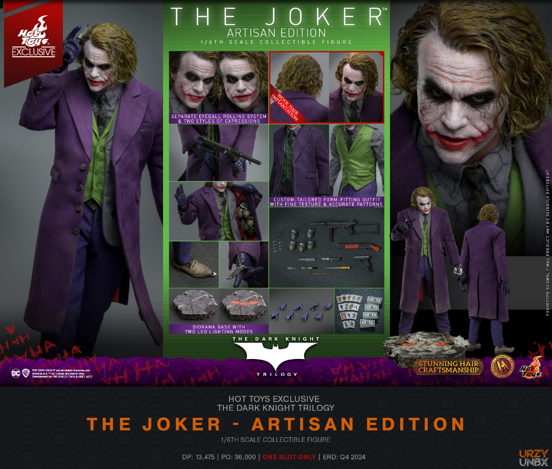 Preoder Hot Toys The Dark Knight Trilogy Th Scale The Joker Collectible Figure Artisan