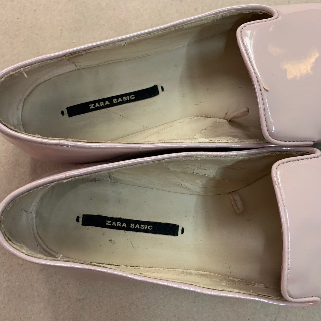 Zara Patent Nude Lofers On Carousell