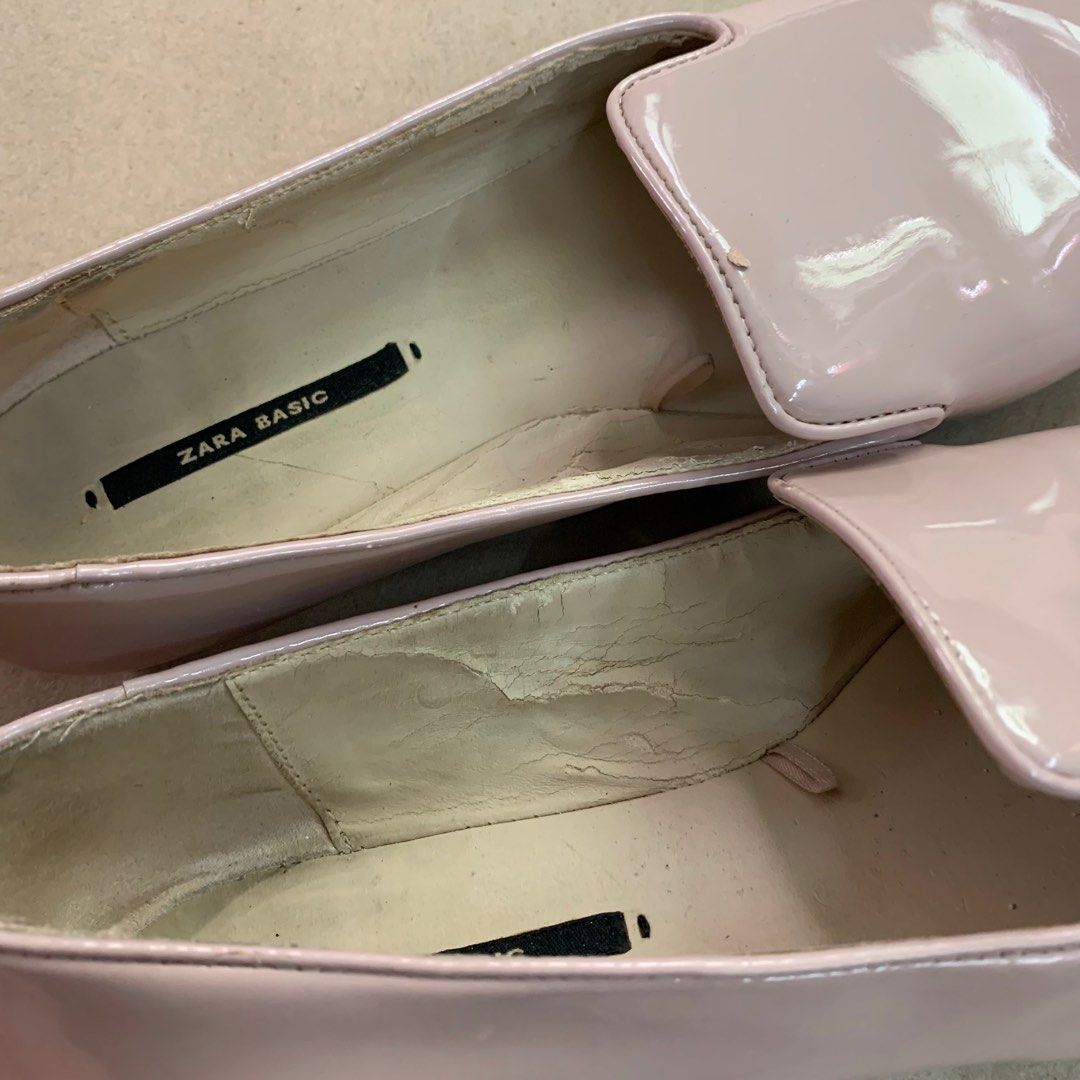 Zara Patent Nude Lofers On Carousell