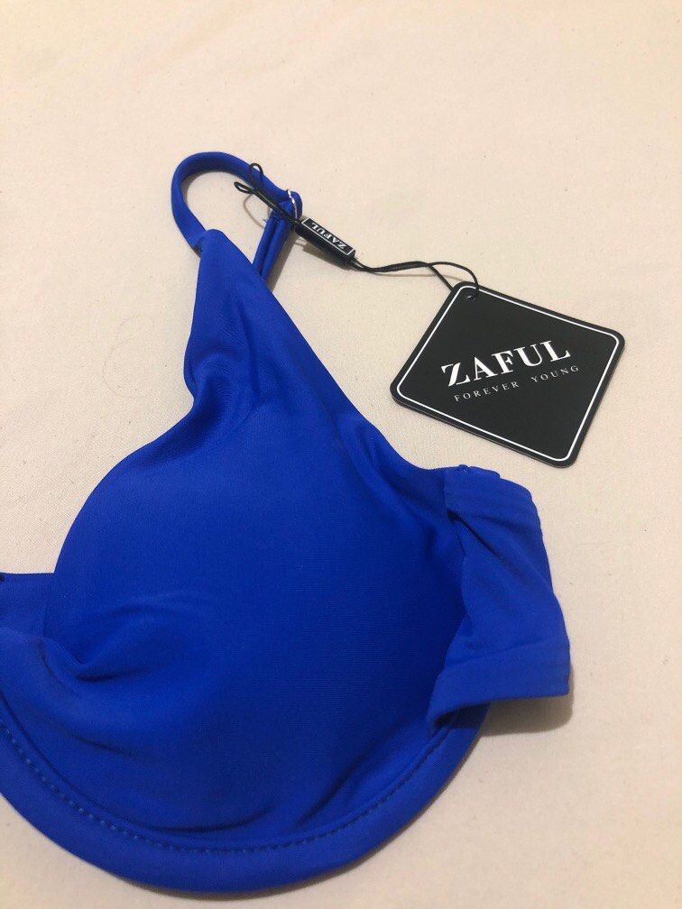 Royal Blue Underwired Bikini Swimsuit Zaful On Carousell