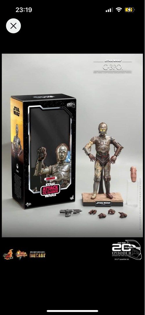 全新 mms650 c3po Hot Toys MMS650D46 Star Wars Episode II of the Clones 1 6 C 3PO R2D2