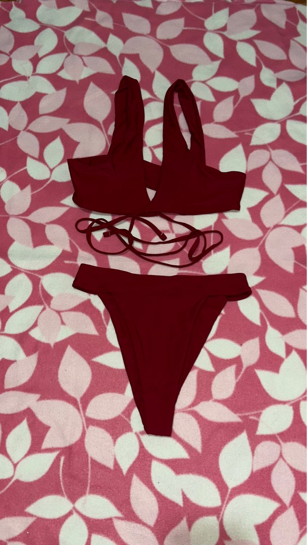 Red Bikini Two Piece Women S Fashion Swimwear Bikinis Swimsuits On