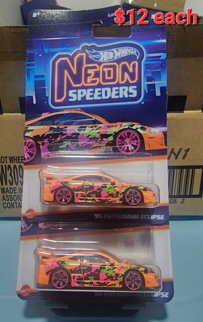 Hot Wheels Mitsubishi Eclipse Neon Speeder Hobbies Toys Toys Games On Carousell