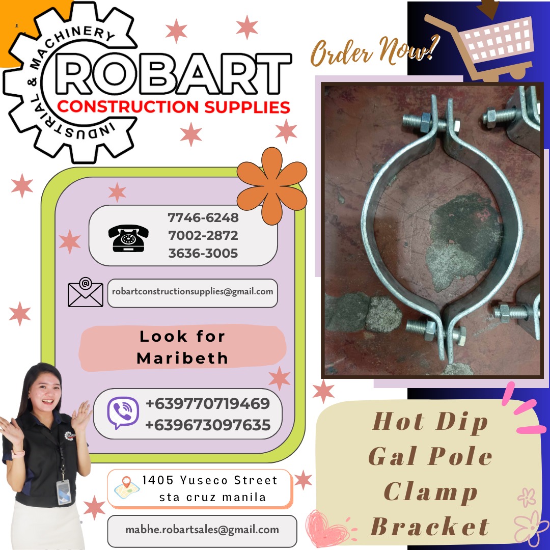 Hot Dip Gal Pole Clamp Bracket Commercial Industrial Construction Tools Equipment On Carousell