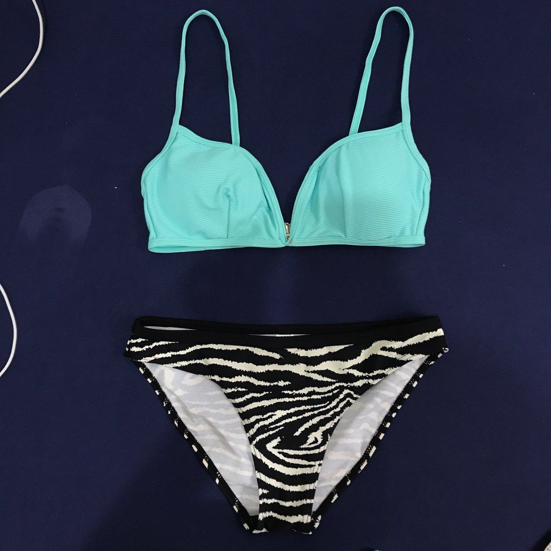 Tiffany Teal Bikini Set 2pc Bikini With 2 Bikini Bottoms Women S