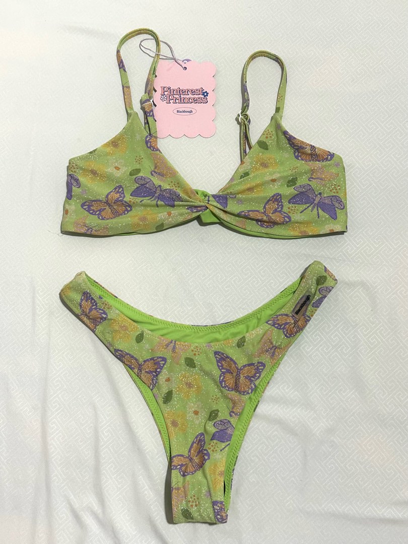 Blackbough Green Butterfly Bikini Women S Fashion Swimwear Bikinis
