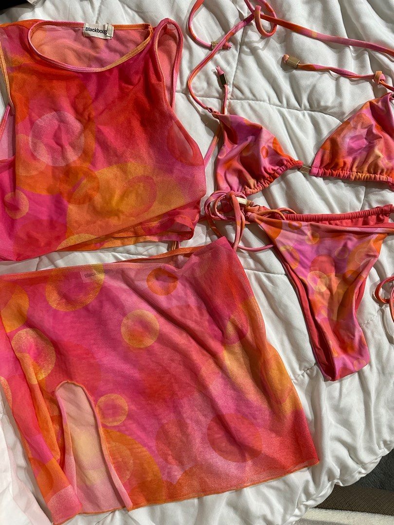 Blackbough SET Maddy Bikini Set Hillary Mesh Set In Fantasia Women S Fashion Swimwear