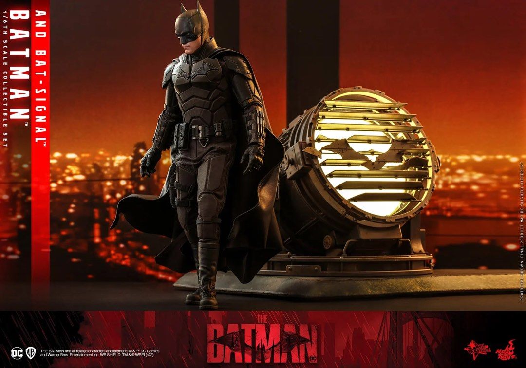 Hot Toys Mms The Batman And The Bat Signal Collectible Figure Misb Hobbies Toys Toys
