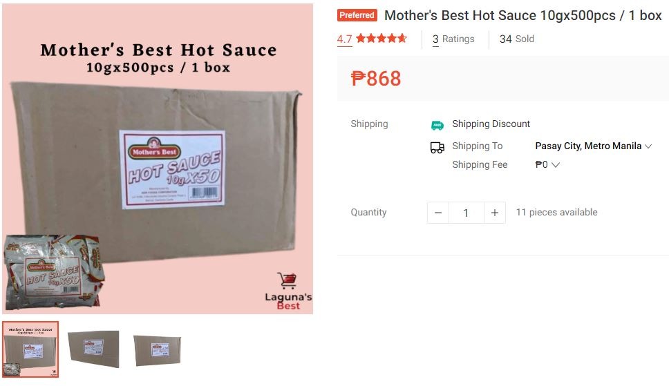 Mother S Best Hot Sauce Gx Pcs Box Food Drinks Spice Seasoning On Carousell
