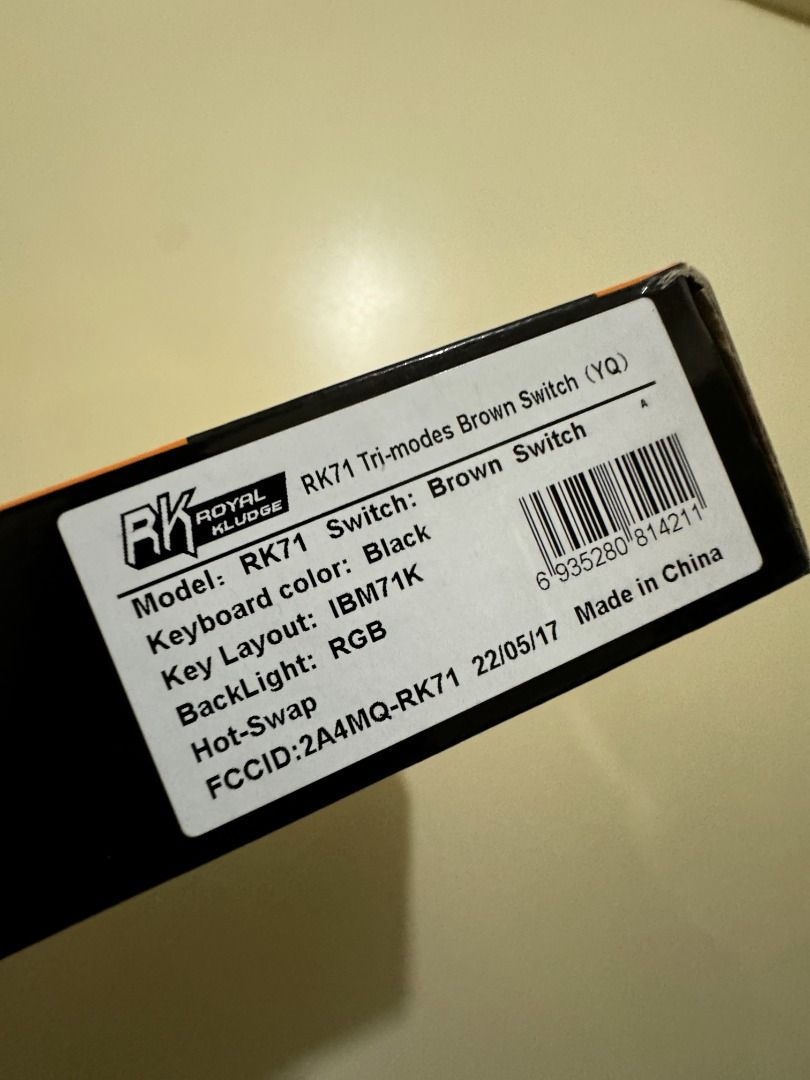 ROYAL KLUDGE RK Tri Mode RGB Keys Hot Swappable Mechanical Keyboard Black Brown Switch