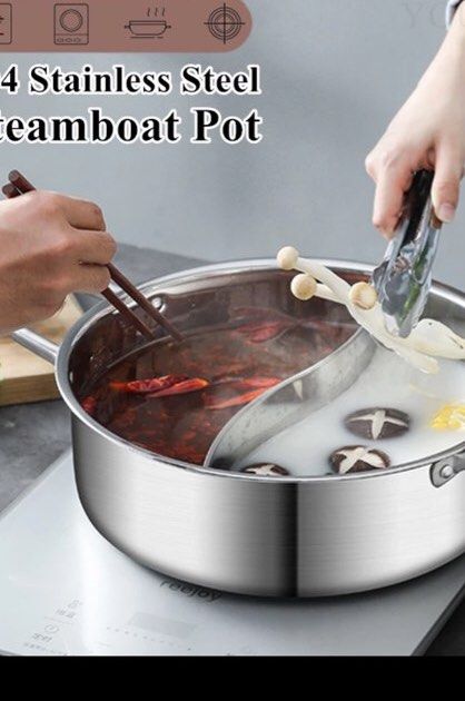 Stainless Steel Yuan Yang Hot Pot Furniture Home Living Kitchenware Tableware Cookware