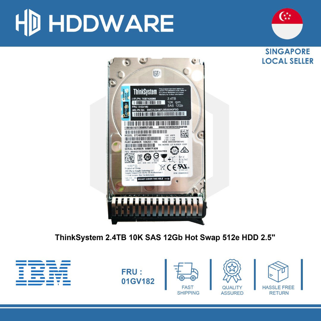 ThinkSystem TB K SAS Gb Hot Swap E HDD XB A GV GV