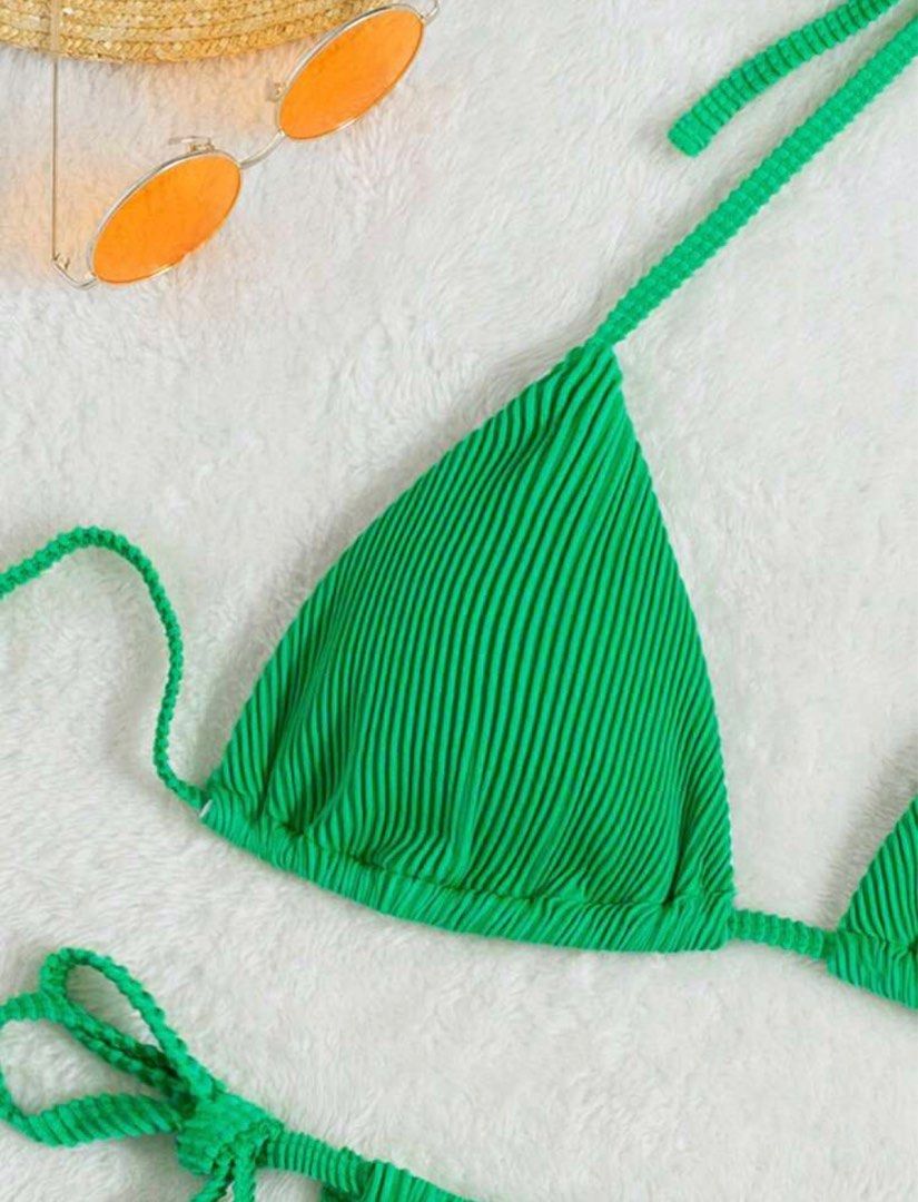 Shein Swim Vcay Halter Triangle Tie Side Bikini Swimsuit Women S