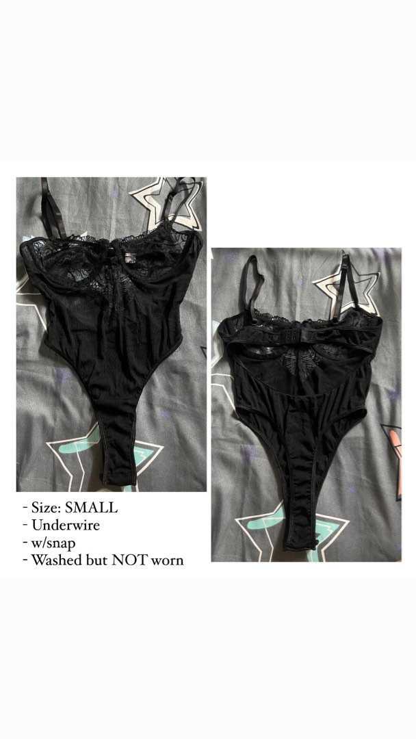Black One Piece Lingerie Women S Fashion Undergarments Loungewear