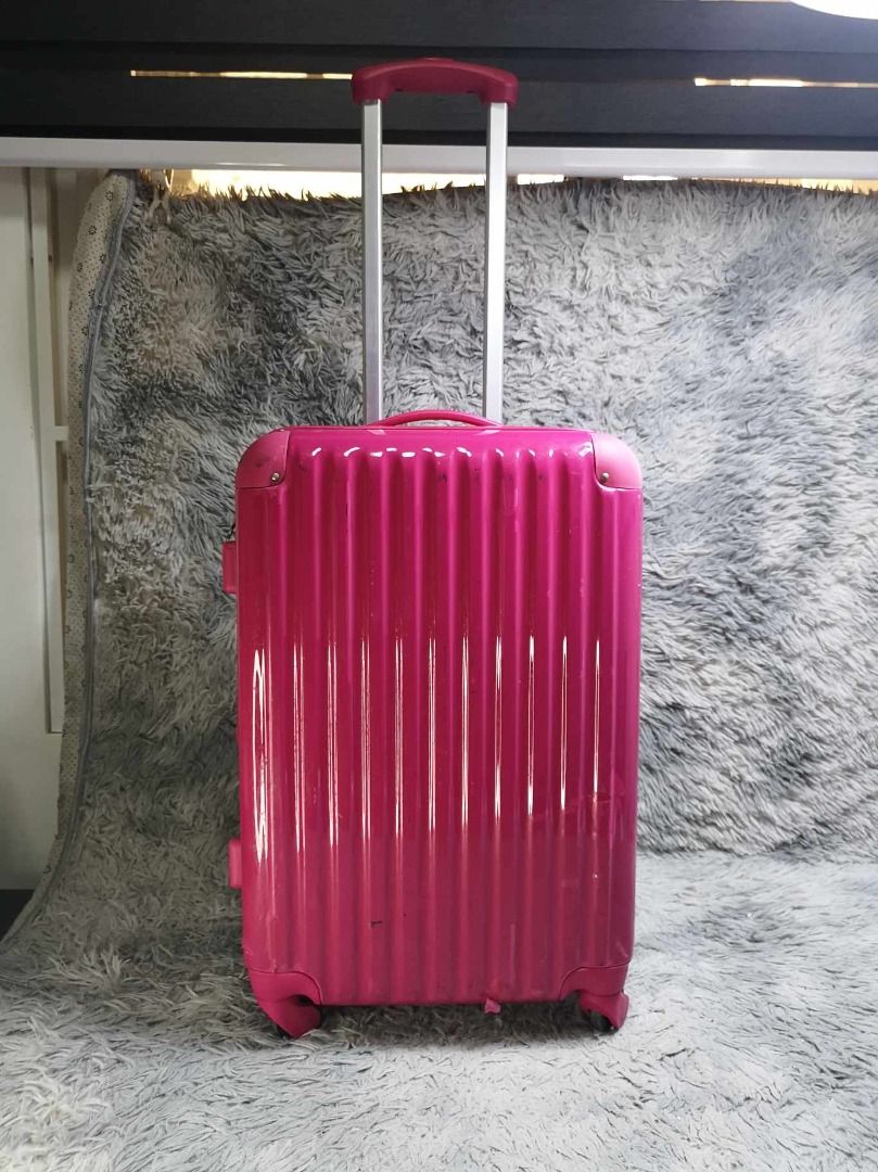 Siffler Hot Pink Hard Shell Spinner Wheeled Luggage Hobbies Toys Travel Luggage On Carousell