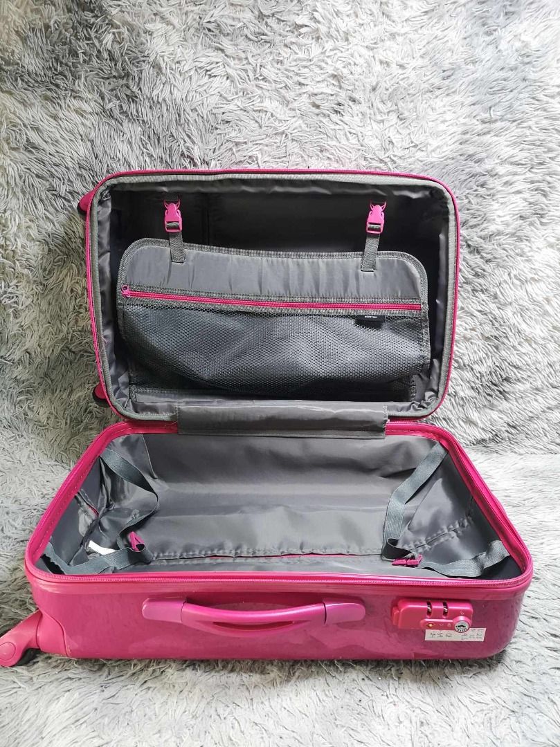 Siffler Hot Pink Hard Shell Spinner Wheeled Luggage Hobbies Toys Travel Luggage On Carousell