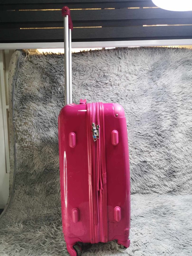 Siffler Hot Pink Hard Shell Spinner Wheeled Luggage Hobbies Toys Travel Luggage On Carousell