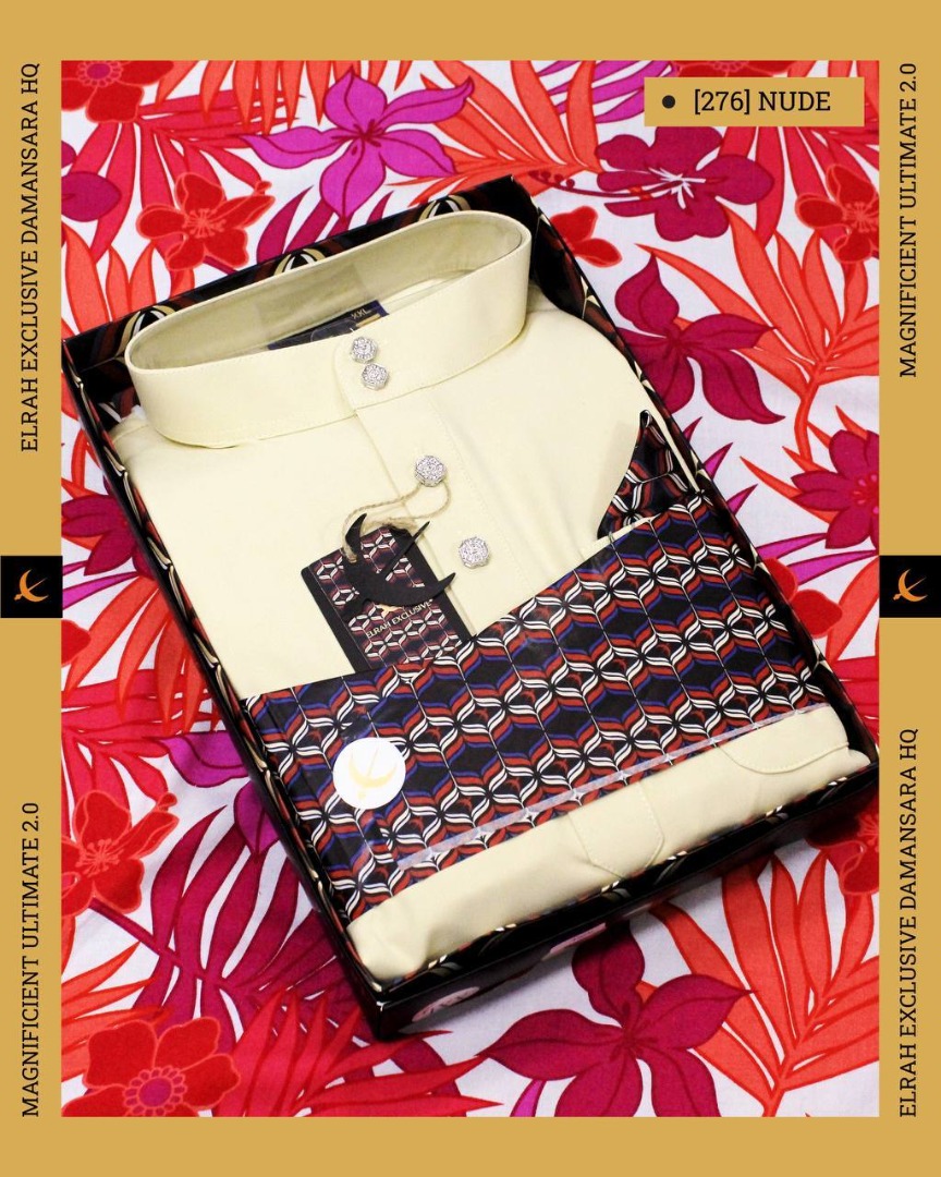 BAJU MELAYU ELRAH EXCLUSIVE ULTIMATE NUDE C Men S Fashion Muslim Wear Baju Melayu On