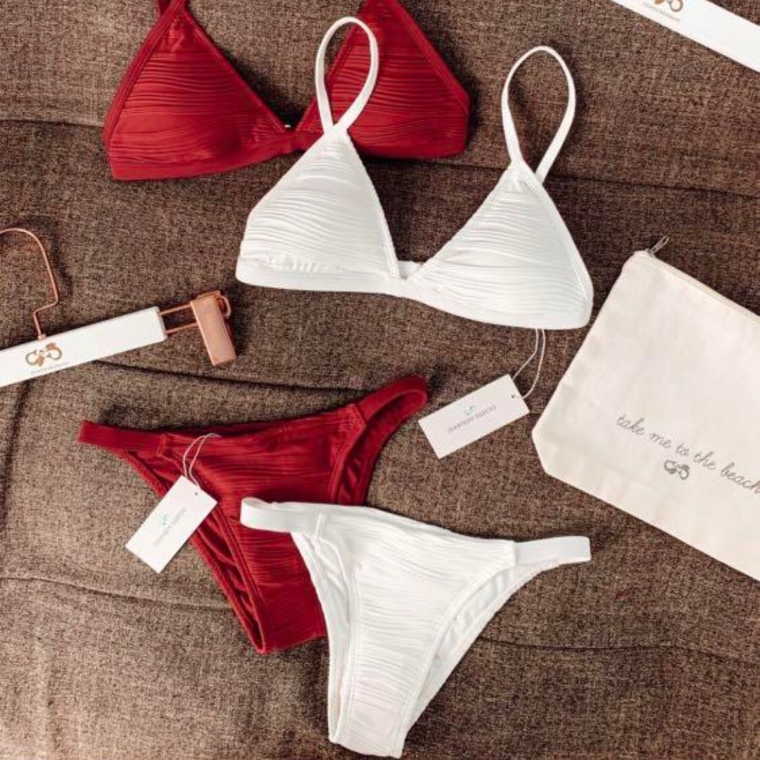 Eighth Mermaid Curtis Bikini Set In Ivory Women S Fashion Swimwear