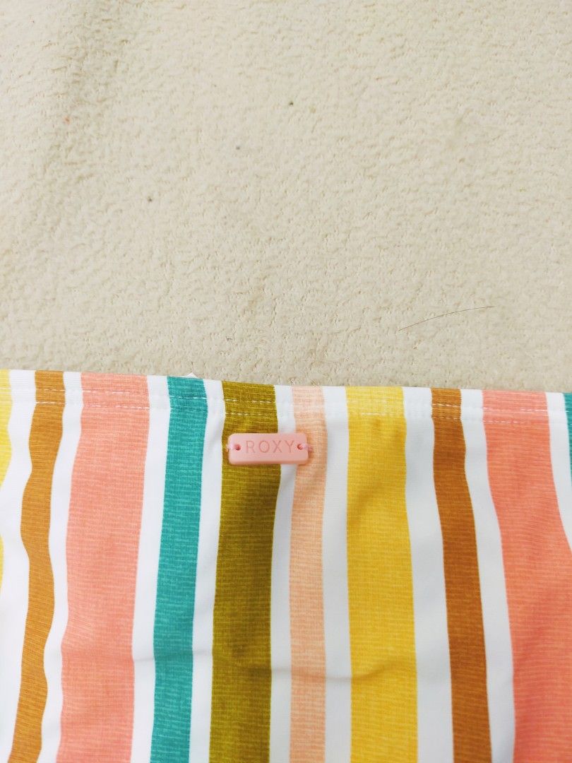 M Roxy Beach Classic Striped Side Tie Bikini Bottom Women S Fashion