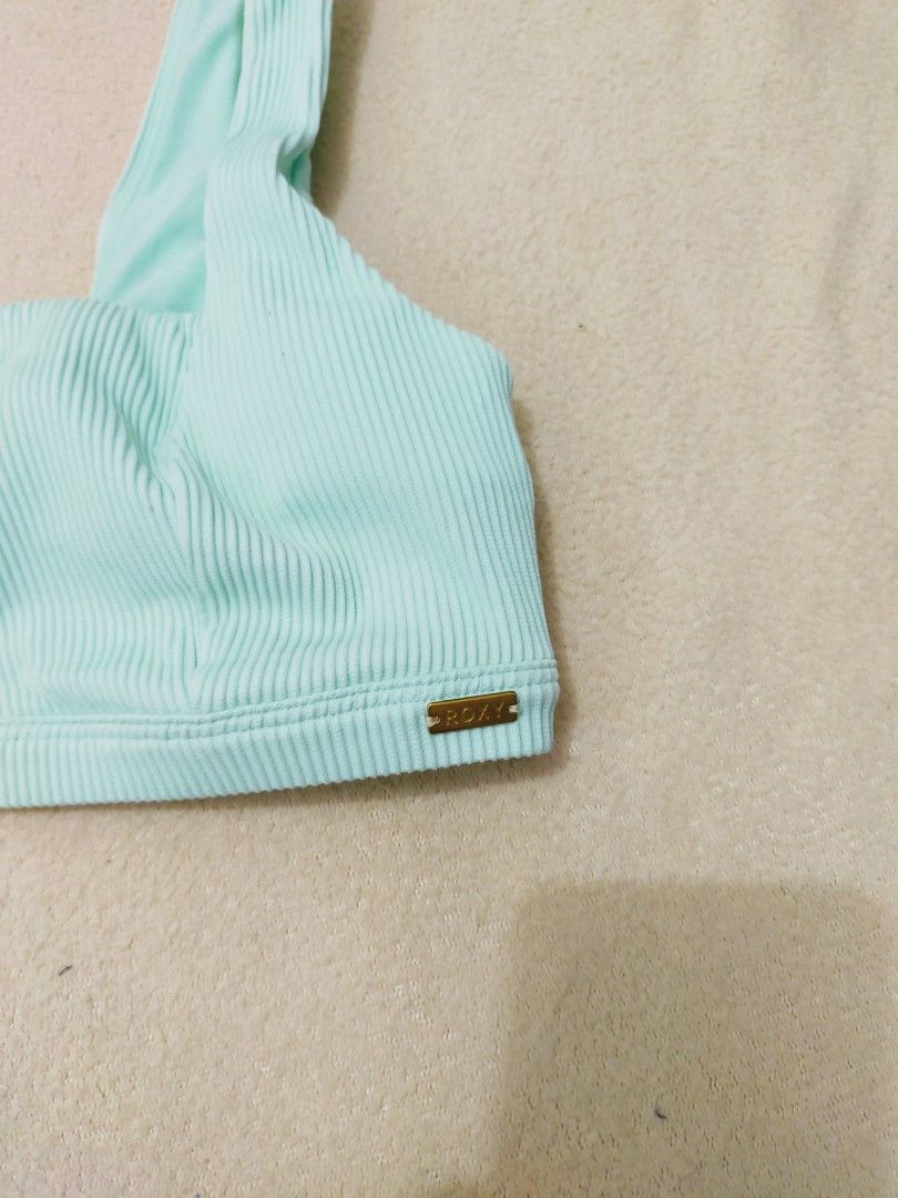 M Roxy Mind Of Freedom Ribbed Knit Bikini Top Swim Top Swimsuit