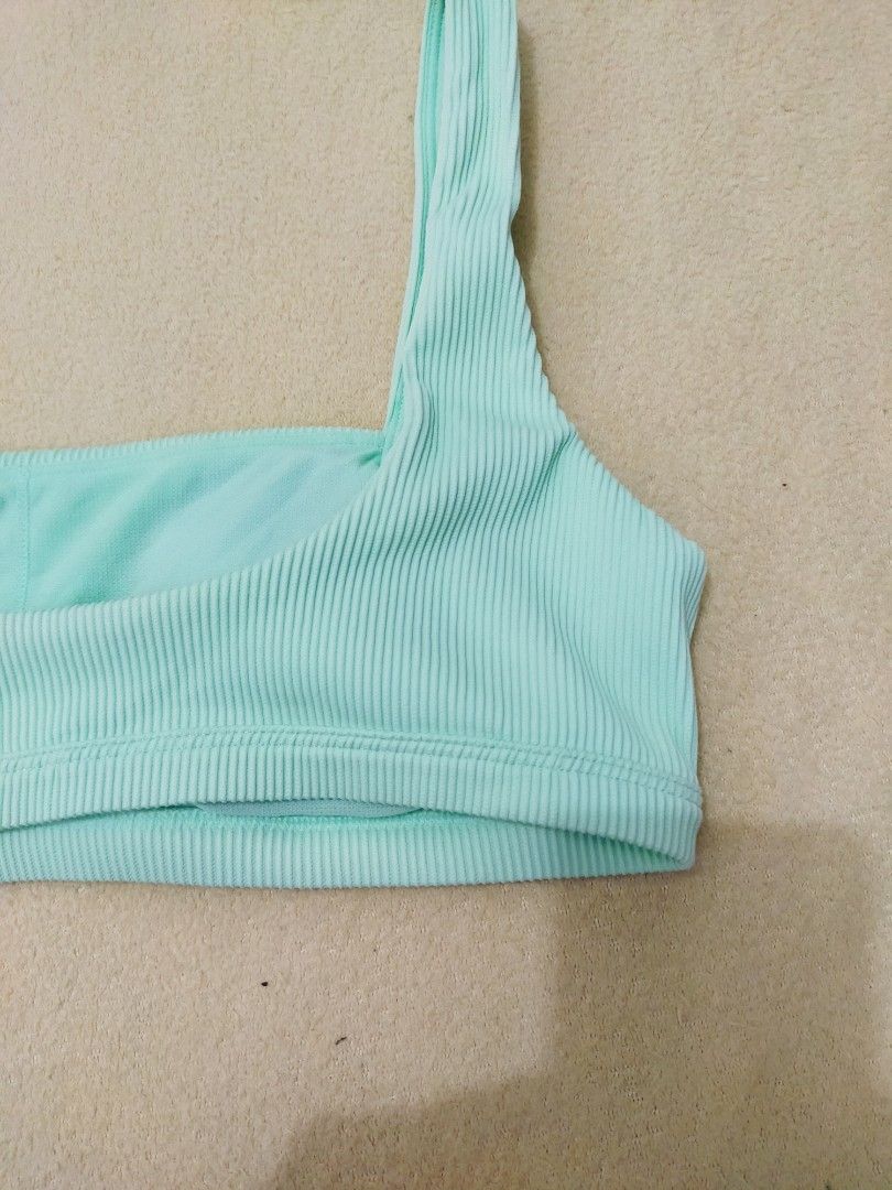 M ROXY MIND OF FREEDOM RIBBED KNIT BIKINI TOP SWIM TOP SWIMSUIT