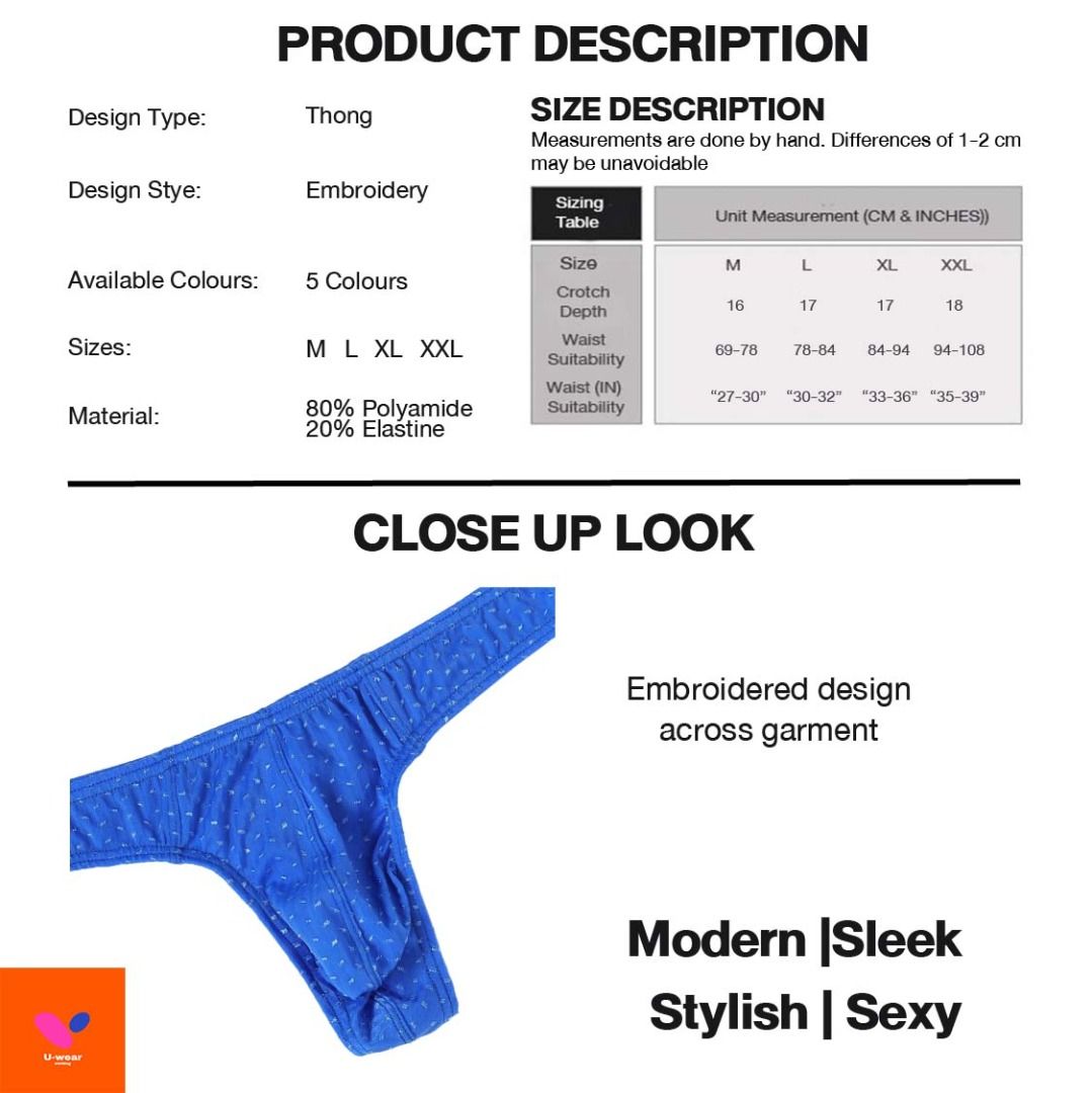 Embroidery Design Men Thong Men Underwear Bikini Men G String Men S Fashion Bottoms New