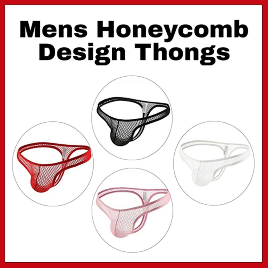 Honeycomb See Thru Design Men Thong Men Underwear Bikini Men G String Men S Fashion Bottoms