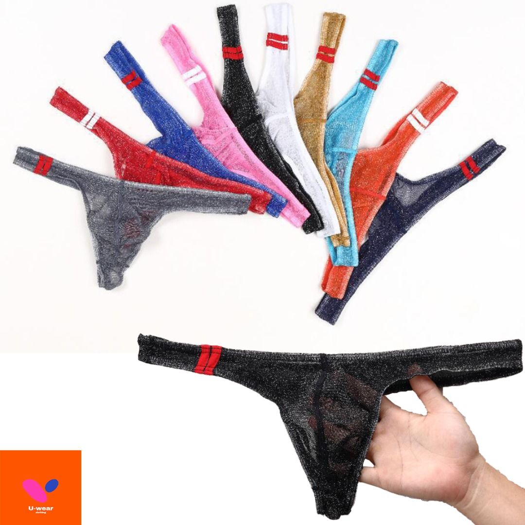 Mens See Thru Design Thong Men Underwear Men Bikini Men G String Men S Fashion Bottoms New