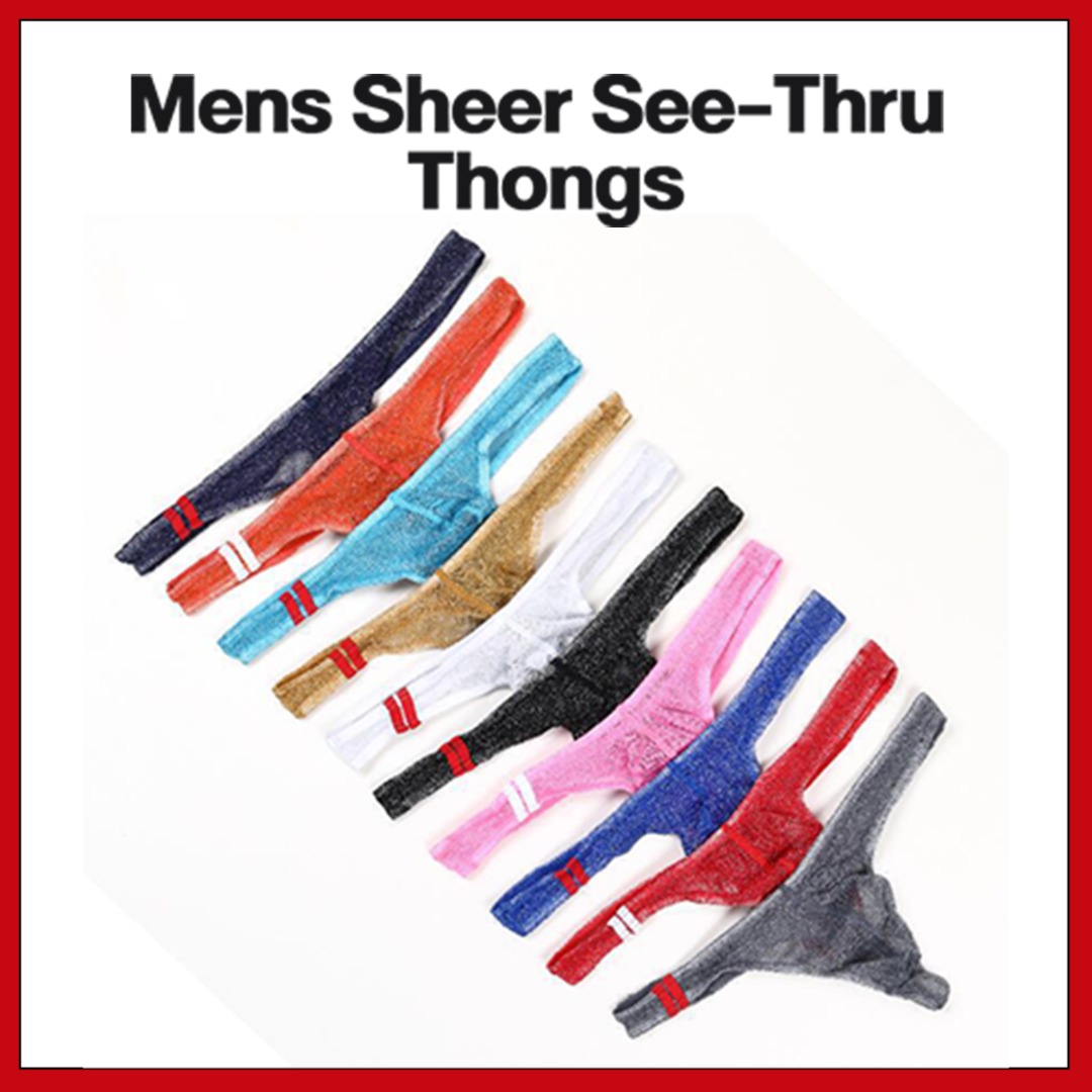 Mens See Thru Design Thong Men Underwear Men Bikini Men G String Men S Fashion Bottoms New