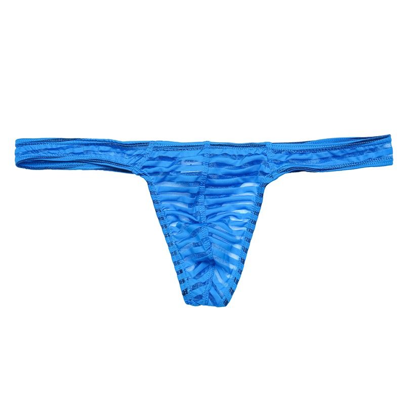Semi See Thru Stripes Men Thong Men Underwear Bikini Men G String Men S Fashion Bottoms New