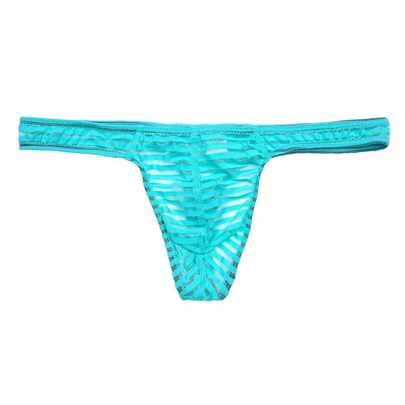 Semi See Thru Stripes Men Thong Men Underwear Bikini Men G String Men S Fashion Bottoms New