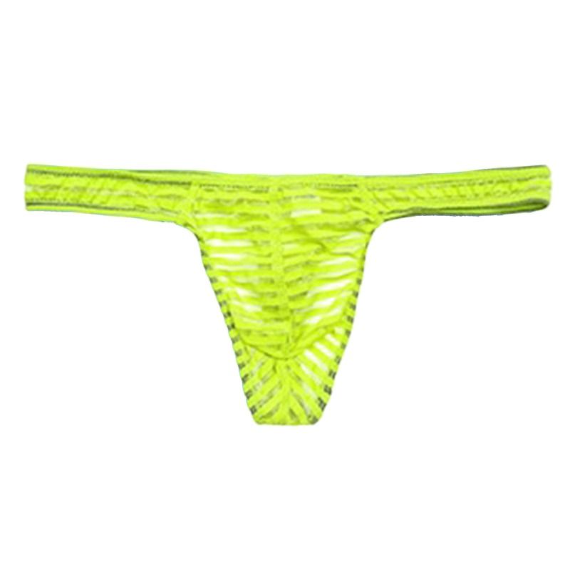 Semi See Thru Stripes Men Thong Men Underwear Bikini Men G String Men S Fashion Bottoms New