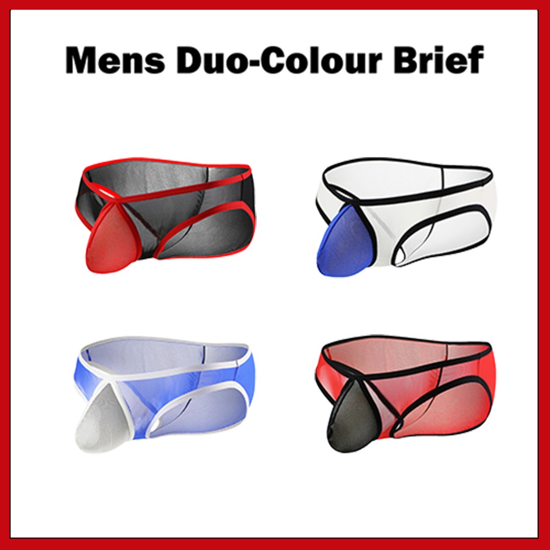 Duo Colour Rear See Thru Men Brief Men Underwear Men Bikini G String Thong Men S Fashion
