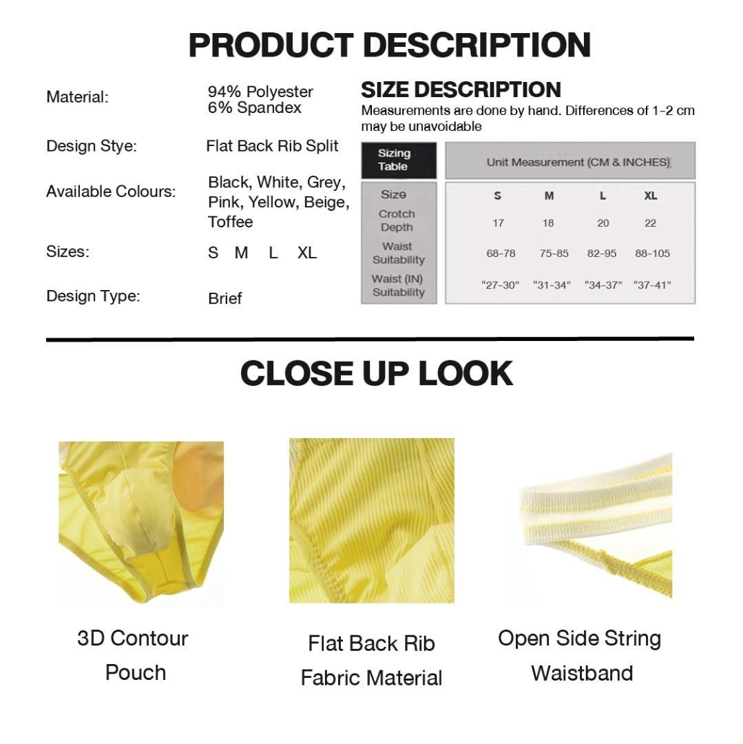 Duo Combination Colour Brief Men Brief Bikini Men Underwear Men S Fashion Bottoms New