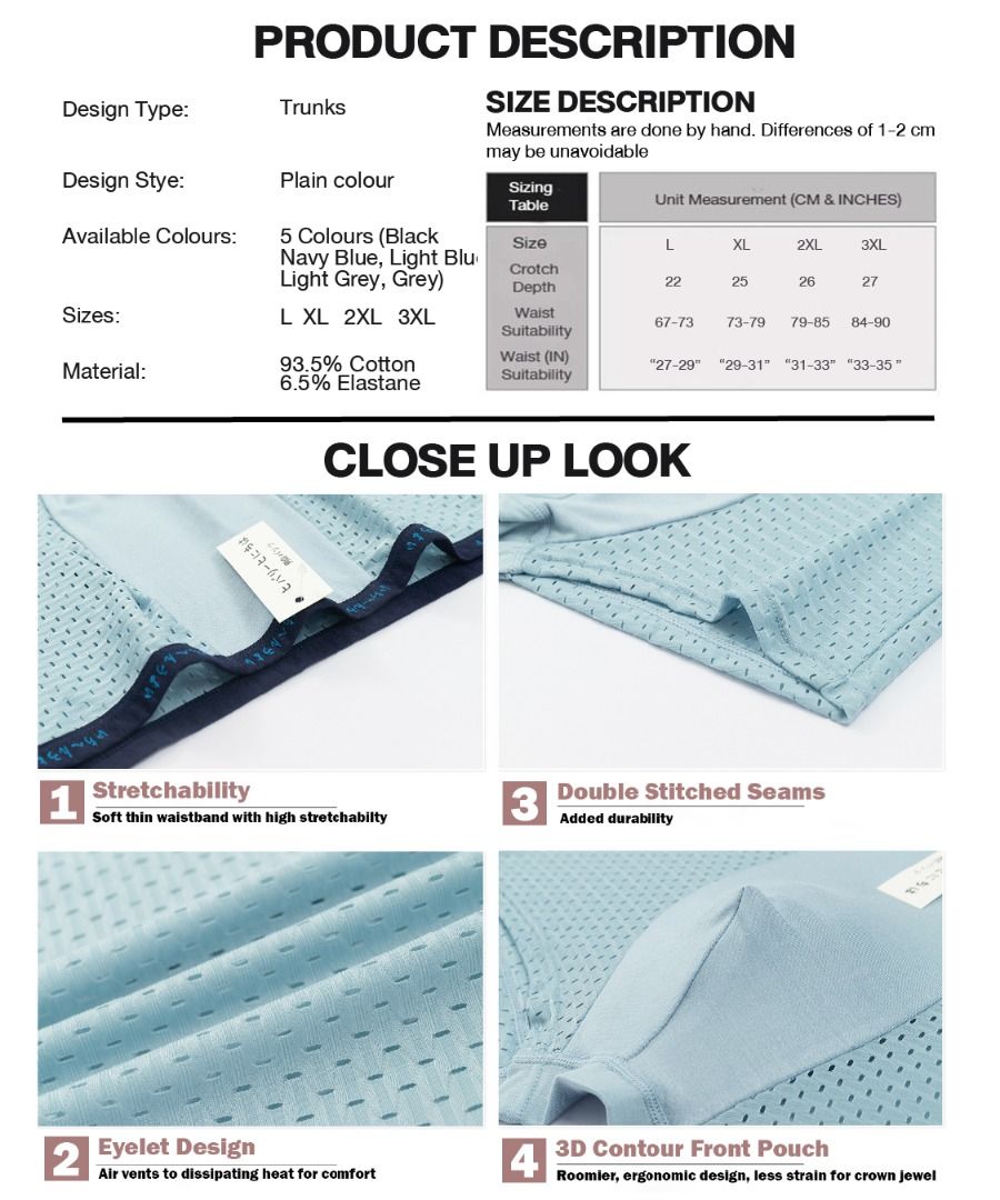 Japanese Style Trunks Brief Men Underwear Muji Giftbox Waistband Bikini Boxer Brief G String
