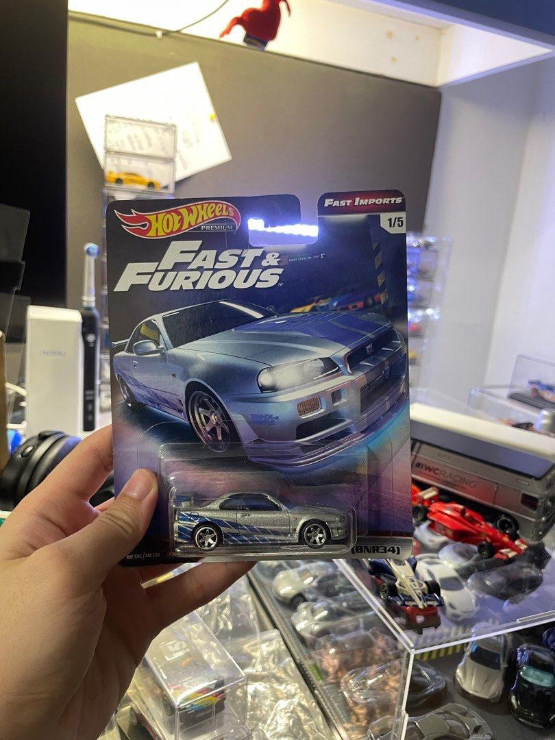 Hot Wheels Premium Fast And Furious Brian Nissan Skyline GTR R34 Fnf Hobbies Toys Toys