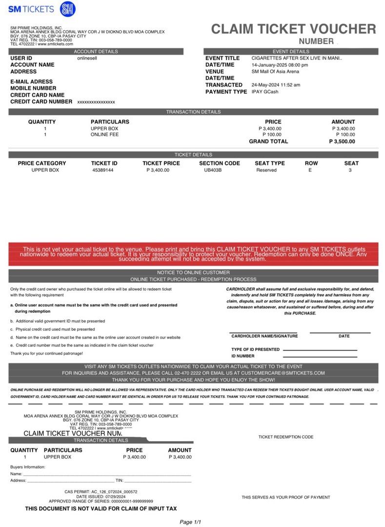 Cigarettes After Sex Manila Ub Ticket Tickets Vouchers Event Tickets On Carousell