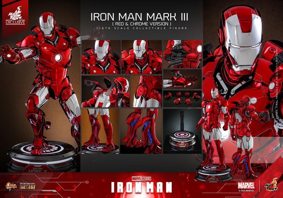 現貨 全新啡盒未開封 Hottoys Hot Toys MMS744D64 MMS744 Ironman Iron Man Mark III 3 Red Chrome Version