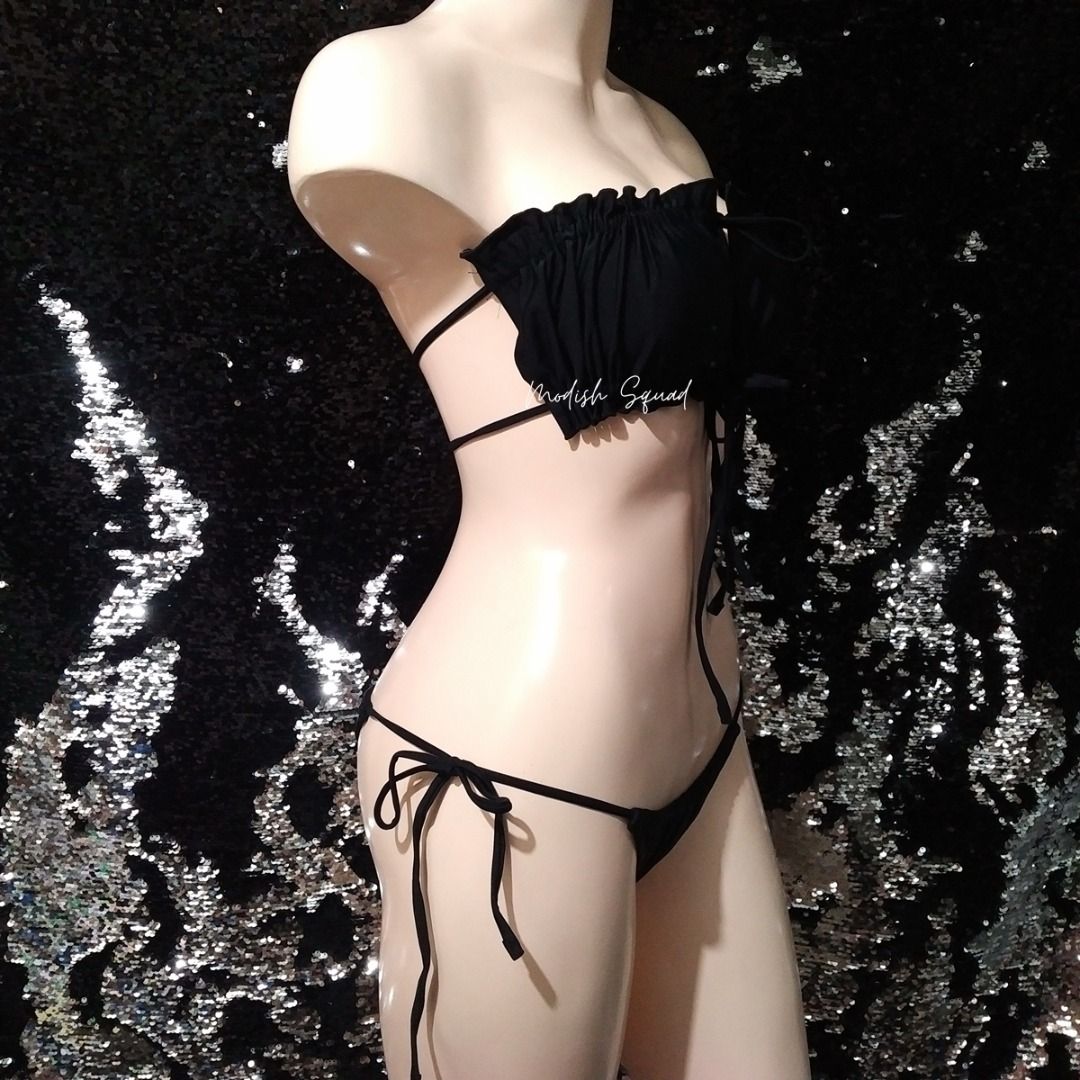 COD Lalamove Padded Swimsuit Hubadera Swimsuit Black Bikini Pc Bikini Two Piece Bikini String