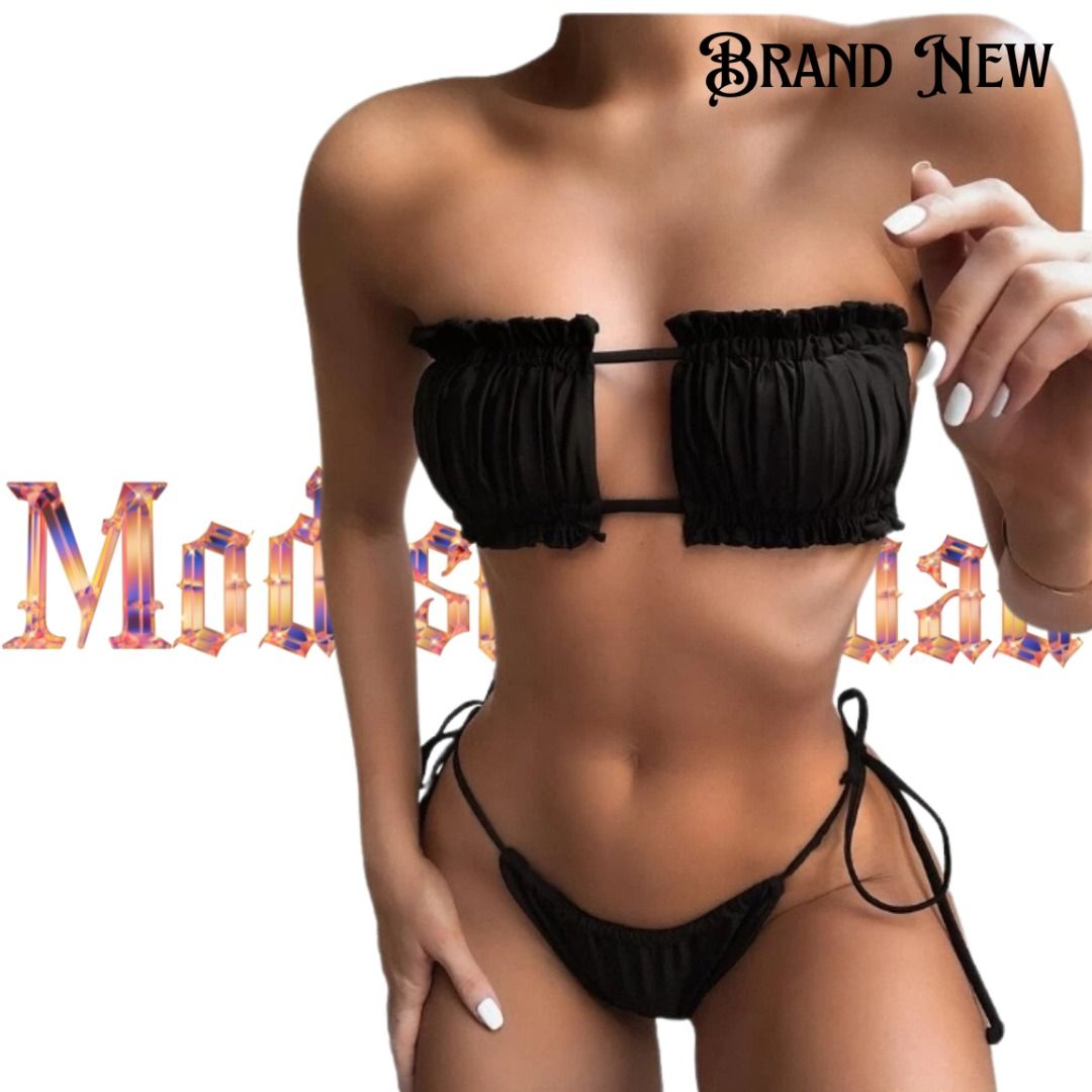 Cod Lalamove Padded Swimsuit Hubadera Swimsuit Black Bikini Pc Bikini Two Piece Bikini String