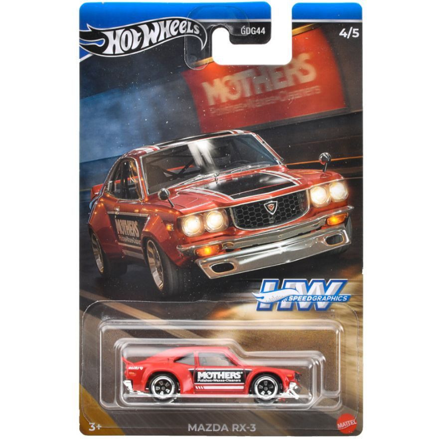 Hotwheels 2024 HW Speed Graphics Mazda RX 3 Rare Hot Wheels Mothers Off Road JDM Racing Hobbies