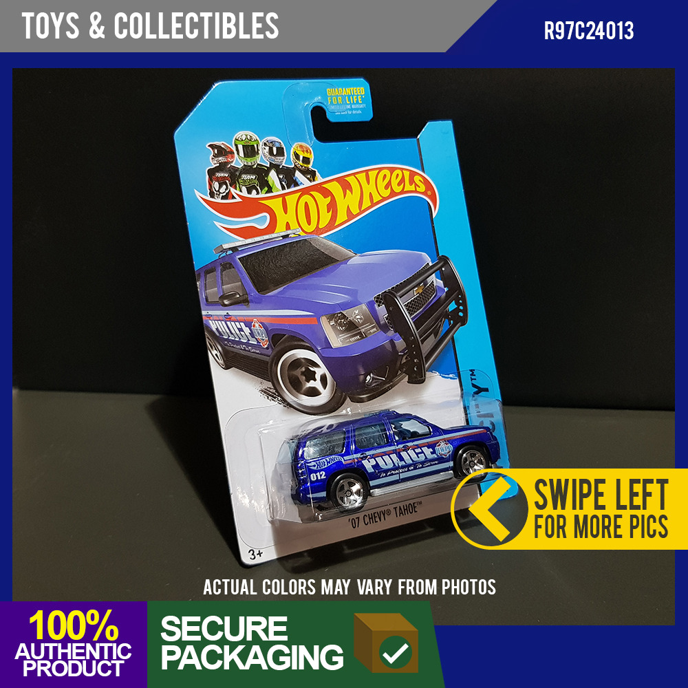 Chevy Tahoe Hot Wheels HW City Police Car Blue Hobbies Toys Toys Games On