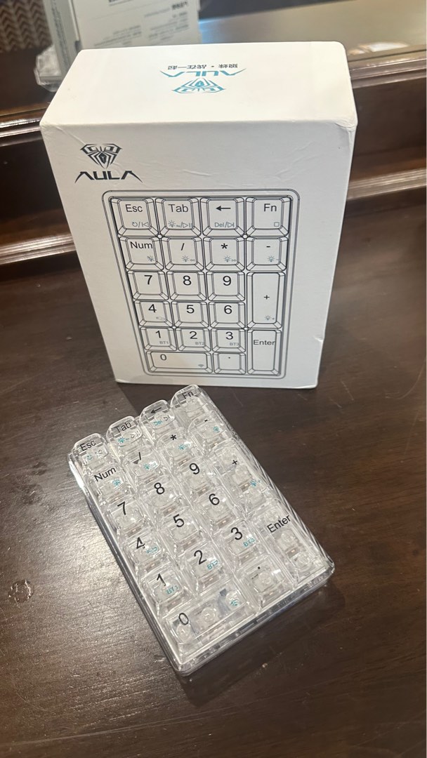 Aula F Hot Swappable Numeric Keypad Shine Through Wireless Mode Customized For Office